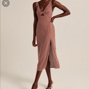Abercrombie & Fitch twist front midi dress